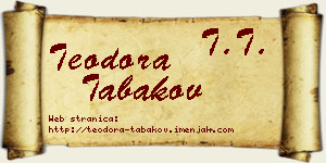 Teodora Tabakov vizit kartica
